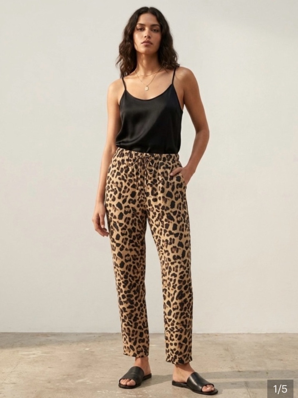ZARA leopard print trousers